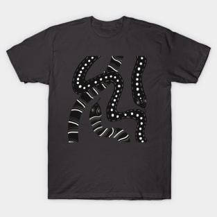 Two Abstract Snakes T-Shirt